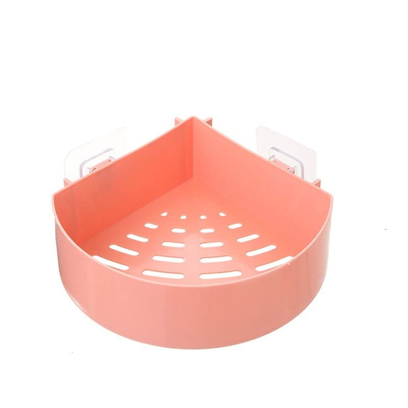 Yountiger Bathroom Shelf Organizer Toilet Adhesive Shampoo Gel Storage Basket Decoration Bathroom Corner Shower Shelf Rack B