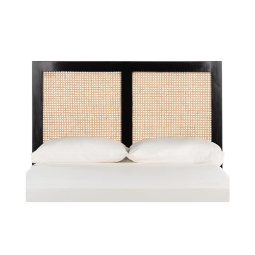 Safavieh Home Collection Vienna Cane - Cabecera doble, color negro y natural