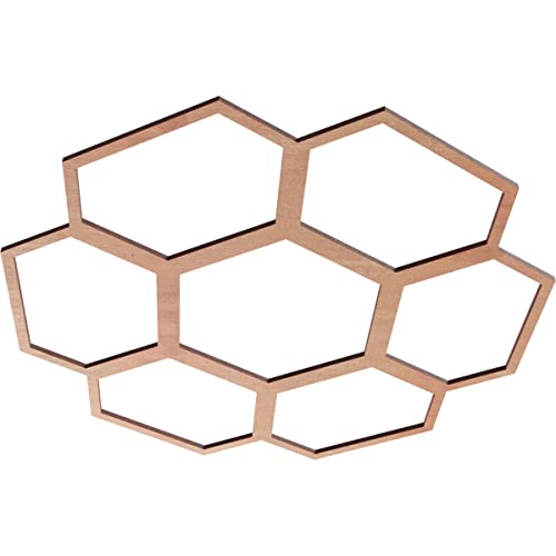 Image of Ekena Millwork 22 inchOD x 9 3 /8 inchID x 1 /4 inchT Florin Wood Fretwork Pierced Ceiling Medallion, Cherry