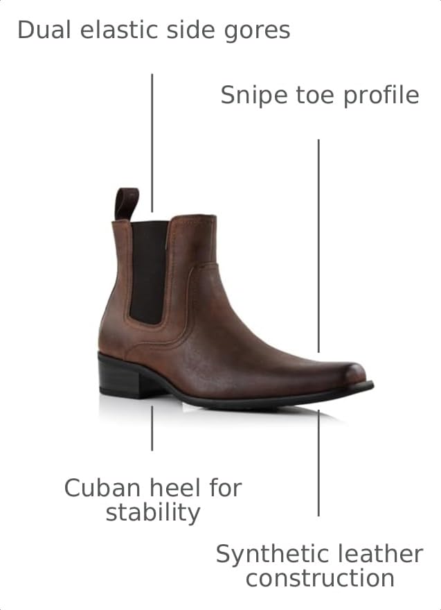 Image of Ferro Aldo Men's Western Boot Collection | Casual & Dress Ankle Boots in Cowboy, Chelsea, & Biker Styles for Men