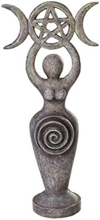 Anya Nana Spiral Goddess Triple Moon Statue 8" Pagan Wicca Cast Resin Figurine New AN2260