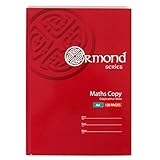 A4 Hard Cover Maths 7mm Square Exercise Notebook, 120 Pages, by Ormond