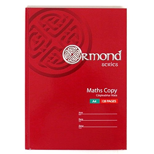 A4 Hard Cover Maths 7mm Square Exercise Notebook, 120 Pages, by Ormond