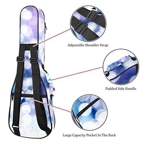 Sac de transport pour ukulélé de Noël abstrait avec lumières de neige 53,3 cm, 58,4 cm, 66 cm, double bandoulière et… - Les Beatles, Paul McCartney, John Lennon, RIngo Starr, George Harrison Sac de transport pour ukulélé de Noël abstrait avec lumières de neige 53,3 cm, 58,4 cm, 66 cm, double bandoulière et… – Image 4