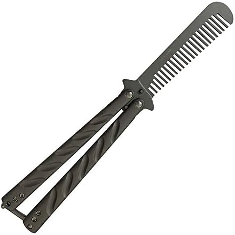 EMHFLYFN Stainless Steel Comb Practice Trainer for Beginner Unsharpened Blade Folding Tool Set Cover