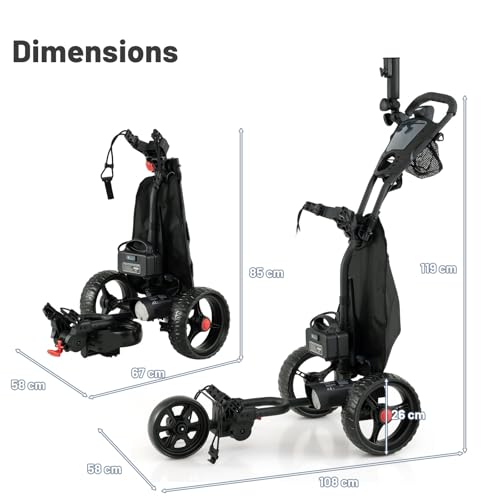 Chariot de Golf Électrique Pliable LIFEZEAL
