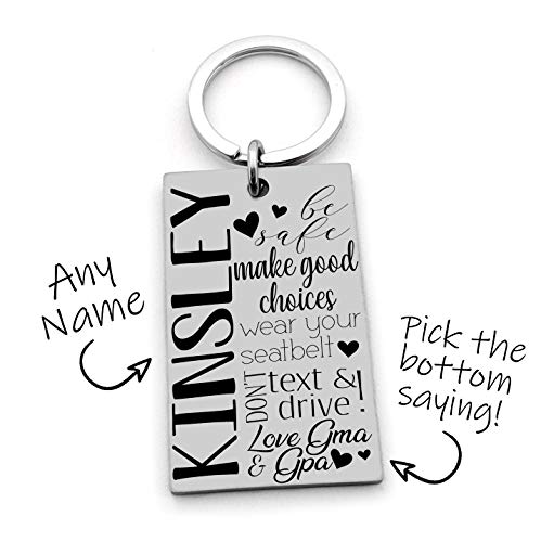 Sweet Sixteen Gift, Gift for Teenager, Teen Daughter Gift, New Driver Key Chain, Birthday Gift, Girl Key Chain, Personalized Name & Birthstone3