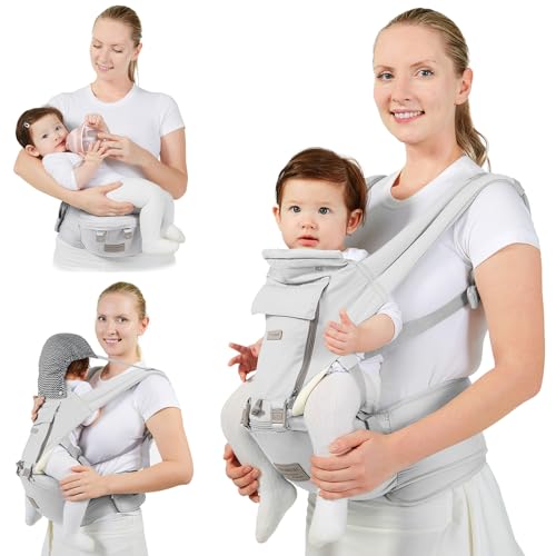Yearonan baby tragegurt-babytrage neugeborene ab geburt-babytrage-Verdickter Schultergurt-abnehmbare Sonnencreme Kappe-hüftsitz baby-tragetuch baby-babytrage ab 6 monate.