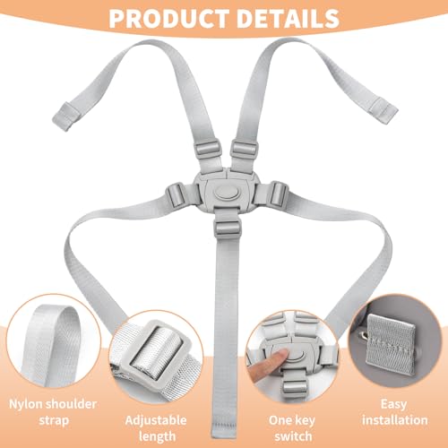 Image of High Chair Straps Replacement Compatible with Abiie Beyond High Chair