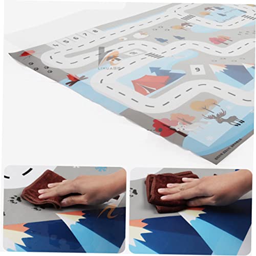 Asakkura Children'S Traffic Game Mat Kids Play Mat Baby Grijpende Vloermatten Baby Speelkleed Baby Kruipen Mat Vloerkussens Voor Kinderen Verkeer Kaart Plat Mat Kind Kruipen Mat Nordic - Afbeelding 7