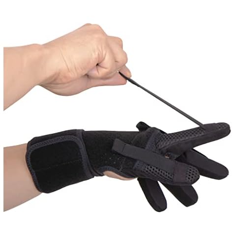 Neofect Finger Splint - Finger Training & Rehab Orthotics, Minimizes Spasticity, Stretch & Functional Grasp, Prevents Stiffness for Stroke, TBI, Increased Muscle Tone, Hemiplegia (Medium Right) Cover