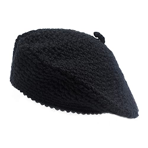 Béret basque en laine tressée ZLYC pour un look d'hiver élégant