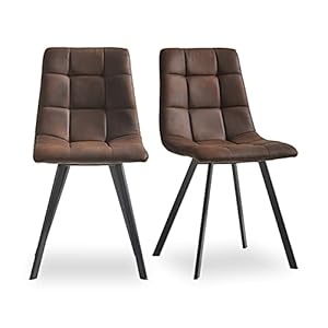 CLIPOP Faux Leather Dining Chairs Set of...