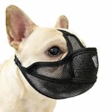 Short Snout Dog Muzzle for French Bulldog, Open-Eye & Full Pant Design Prevent Eating Biting, Panting & Drinking & Feeding Freely, Dog Mask for Shih Tzu Pug Boston Terrier English Bulldog(M, Black)