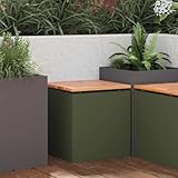 Couleur: Vert olive Générique Banc de Jardin Vert Olive 40 x 40 x 43 cm Acier,Meubles,Mobilier de Jardin,Sièges de Jardin,Bancs de Jardin,Vert,7.2 KG,874915