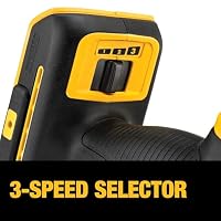 DEWALT 20V MAX XR Oscillating Multi-Tool Cordless, Variable Speed Brushless Motor Multitool with LED Light, Extended Runtime, Includes Two Wood Cutting Blades, Tool Only (DCS356B) — image 5
