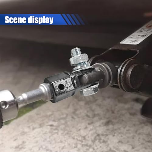 Image of Scissor Jack Adapter, Easy Lifting Leveling Jack Connector for 1 /2 inch Drive Impact Wrench /Ratchet Tool or 13 /16 inch Lug Wrench /Socket /Tire Iron, Universal Jack Drill Adapter Tool for RV Trailer (2PCS)