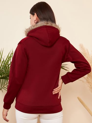 Image of Pivl Women's Fleece Winter hooded Casual Jacket
