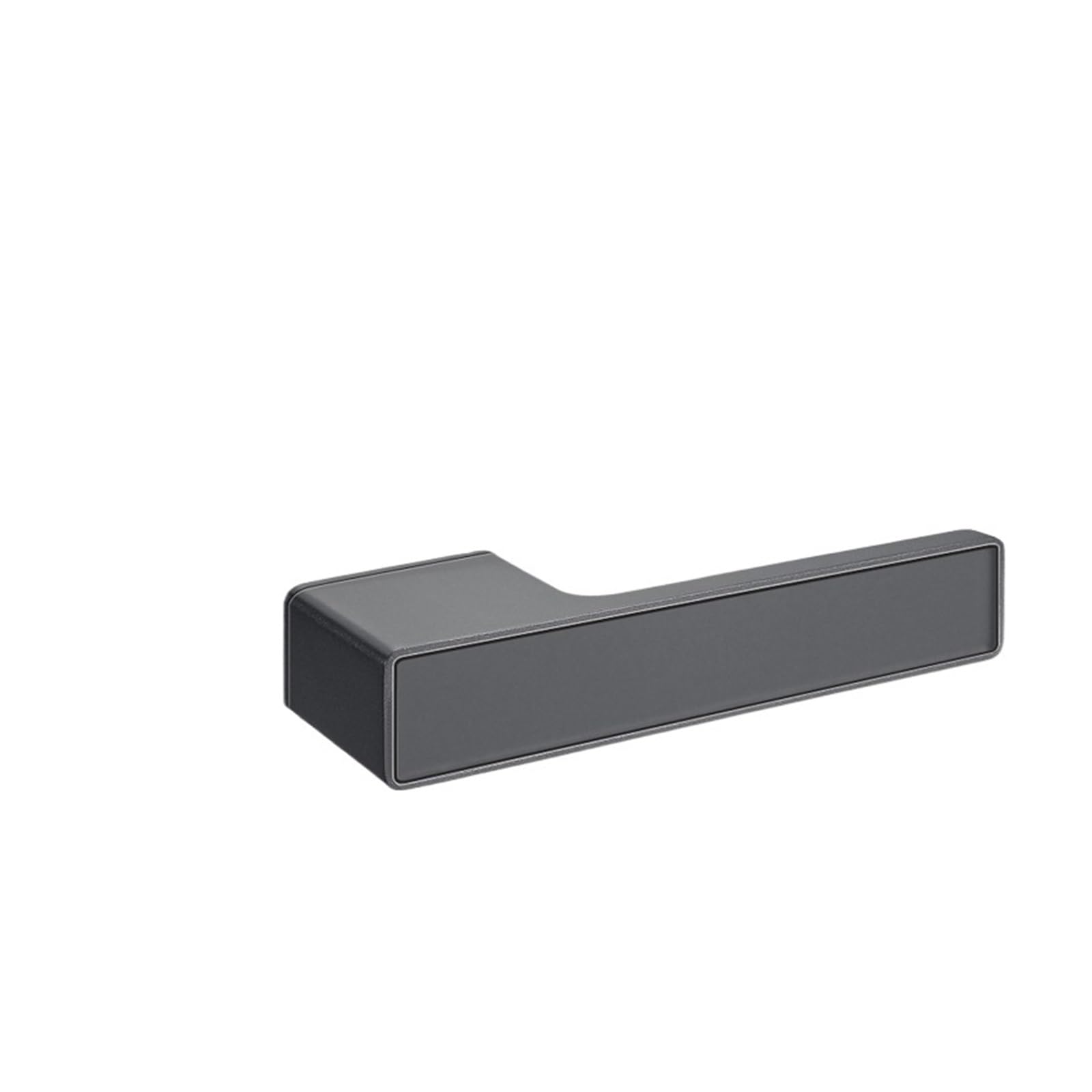 ZONSHJDKR Minimalist Magnetic Ecological Door Lock Indoor Silent Home Bedroom Living Room Invisible Zinc Alloy Wooden Handle(Square Handle Grey 3)