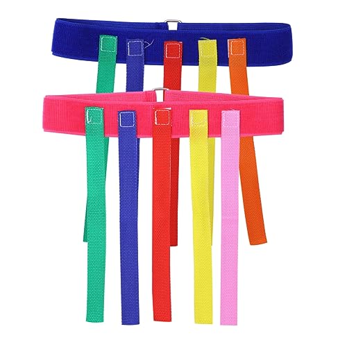 HEMOTON 2 Piezas cinturón jardín Infantes cinturón del Equipo fútbol Juego Correr para niños Juguete muñecos cinturón Educativo Tirar Colas Exterior Equipo Entrenamiento