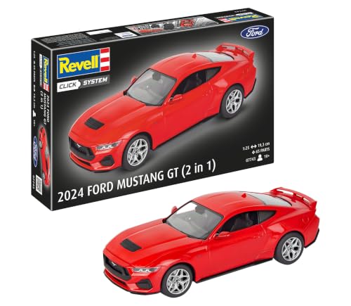 Image of Revell 07743 2024 Ford Mustang GT Click System 1:25 Scale - Unbuilt/Unpainted Plastic Model Kit