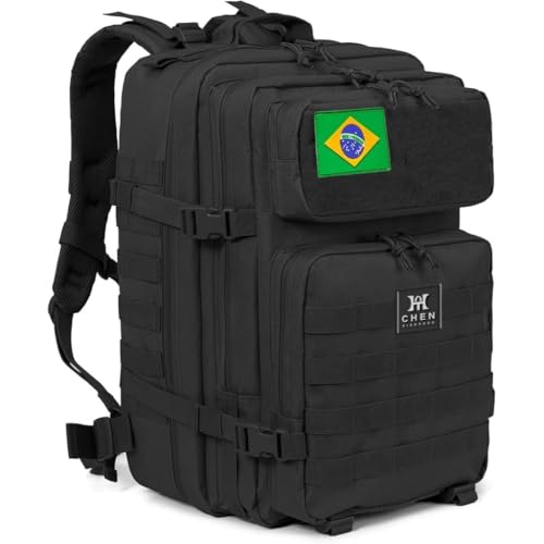 CHENXIAOHONG Mochila Militar Tática 50L em Nylon 1000D Impermeável | Alta Capacidade para Viagem e Aventura