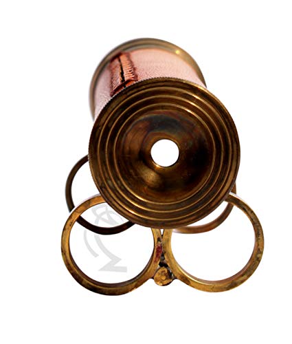 MAH Best Handmade Brass Kaleidoscope Nautical Vintage Antique Style with Stand Gift for Everyone with Leather -3046