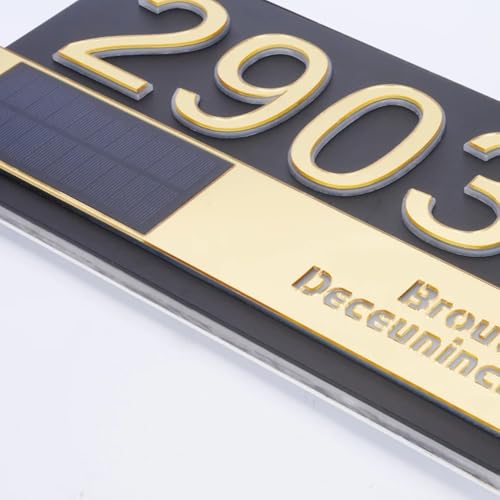 Numéro de maison personnalisé 3D extérieur rétroéclairé 20x35cm - 3