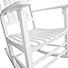 XINYUN Rocking Chair Wooden Frame Chair Indoor and Outdoor Fade Resistant Rocker with 350lbs Weight Capacity All Weather Porch Rocker for Garden Lawn Balcony Backyard and Patio Porch 1 White