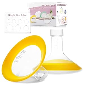Nenesupply 21 mm ovale Flansche kompatibel mit Medela Pumpenteilen Ersatz 21 mm Flansch für Medela Milchpumpen Arbeiten mit Pump in Style Parts Symphony Parts Swing Maxi Harmony und Personalfit Flex