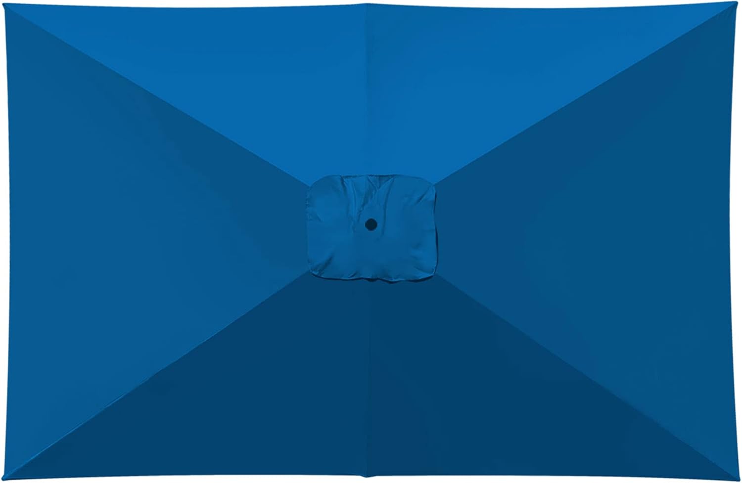 BenefitUSA Top Cover Replacement Umbrella Canopy for 10ft x 6.5 ft 6 ribs Patio Umbrella Outdoor Market (Canopy Only) (Blue124)