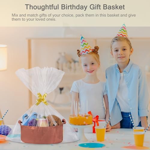 Image of Small Empty Gift Basket with Bag & Ribbons, Autumn Glaze
