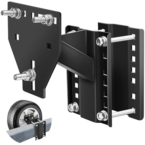 toolhoper Trailer Spare Tire Mount, Boat Spare Tire Mount for Utility Trailer, Upgrade Spare tire Carrier, Fits 4 5 6 8 Lugs Trailer Wheels, Holds Up to 150 Lbs Cover