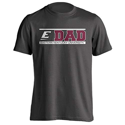 Sport Your Gear Eastern Kentucky University Colonels EKU Dad Proud Parent Short Sleeve Charcoal T-Shirt 5XL