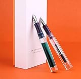 MAJOHN C1 Eye Dropper Filling Fountain Pen Fully Transparent Large-Capacity Ink Storing with Converter Iridium Fine 0.6mm Fashion Gift