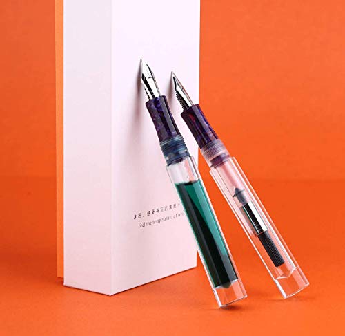 MAJOHN C1 Eye Dropper Filling Fountain Pen Fully Transparent Large-Capacity Ink Storing with Converter Iridium Fine 0.6mm Fashion Gift MAJOHN C1 Eye Dropper Filling Fountain Pen Fully Transparent Large-Capacity Ink Storing with Converter Iridium Fine 0.6mm Fashion Gift