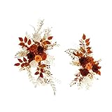KTUXZCI Elegante Blumenarrangements für den Hochzeitsbogen: Girlanden verwandeln langweilige Räume in wunderschöne Festlocations. Der Kranz am Hochzeitsbogen dient als Florale, Orange