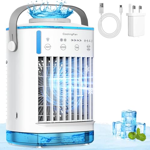 Portable Air Conditioner Cooling Fan,4-Speed Wind,700ml