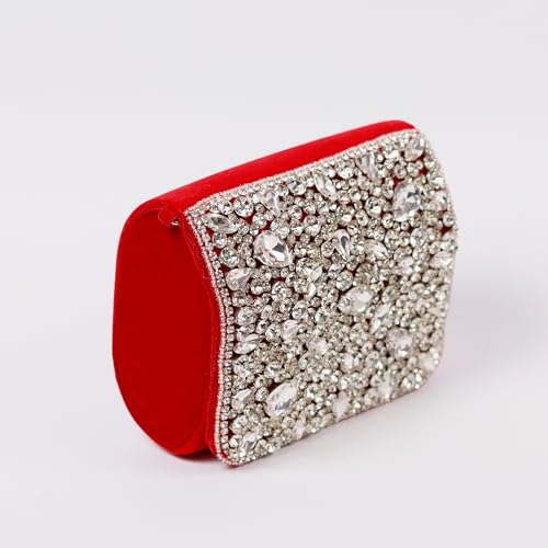 Image of THE TAN CLAN Kavya Beige Flap Over Bag Clutch Purses Luxury Evening Handbags with Handle