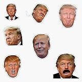 Donald Trump Funny Faces Pack Sticker Vinyl Decal Bumper Sticker 5'