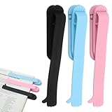 Nogeqi 3 Stück Silikon Lesezeichen Personalisiert Süße Daumen Silicone Automatic Bookmark, Automatisches Umblättern Klemme Kinder Intelligentes Tragbare für Frauen Männer Leseliebhaber