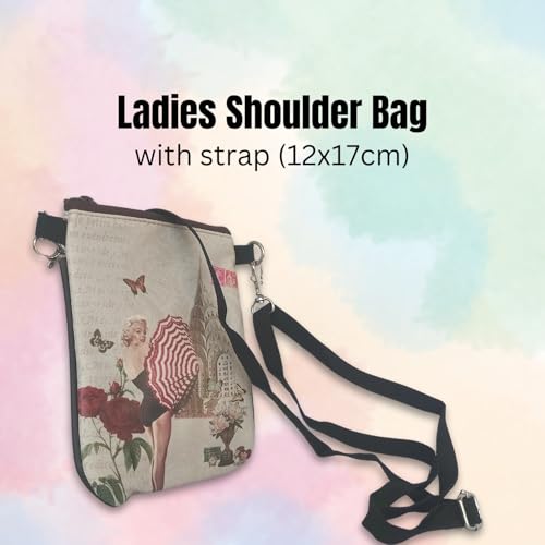 Image of Marilyn Monroe Bag - Mini Crossbody Purse for Women, Lightweight Fabric Shoulder Bag, Small Fashion Cloth Handbag, 4.7 inch x 6.6 inch, Cute Purses for Women, Vintage Style Gift