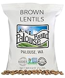 Palouse Brand Certified Glyphosate Residue Free Brown Lentils | 25 LBS | Bulk | Desiccant Free | Sproutable | Non-GMO Project Verified | Kosher