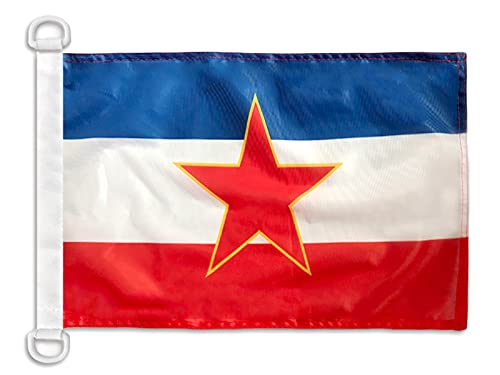 AZ FLAG - Yugoslavia Nautical Flag - 18'' x 12'' - For Outdoor and Boat - Yugoslavian Banner Knitted Polyester with Two Plastic Rings - Vivid Colors - 12x18 in - 45x30 Cm — image 1
