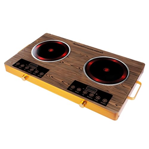 Image of Portable Electric Double Burner Cooktop,7000W Infrared Hot Plate