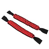 Uchwyt Paracord, mocne łożysko antypoślizgowy uchwyt zagłówka uniwersalny uniwersalny do samochodu SUV ATV UTV RV(Czarny czerwony)