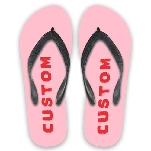 Custom Slippers Personalized customized flip flops beach shoes (can be printed in full picture), a must-have item for summer