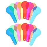 Parliky 16 Stück Teiliges Farbfilter Griff Transparente Farbmischfolien aus Hochtransparentem Material Pädagogische Farbfiltertafeln für Leichtes Tragbares Lernspielzeug für Optische