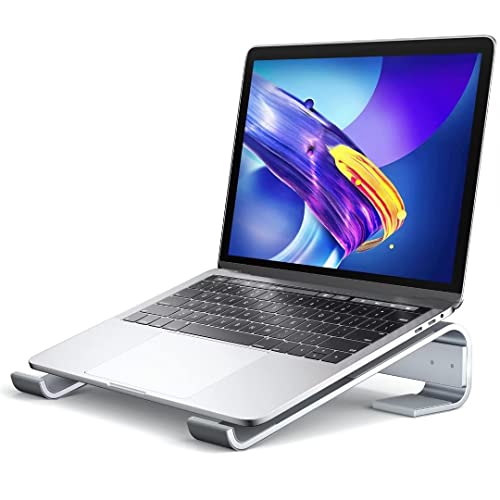 Soqool Laptop Ständer, Ergonomisch Laptop Halterung für Schreibtisch, Aluminium Notebook Ständer mit Belüftung, Kompatibel mit MacBook Air/Pro, Lenovo, Huawei, Acer, Dell, HP (10-17 Zoll)