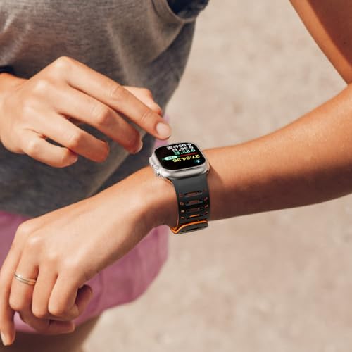 Image of X-it Magnetic Watch Band for Apple Watch Ultra 49mm, 46mm /45mm /44mm, Silicone Sport Strap with Strong Magnet for Men and Women, Compatible with Apple Watch Series 11 /10 /9 /8 /7 /6 /5 /4 /3 /2 /1 and SE